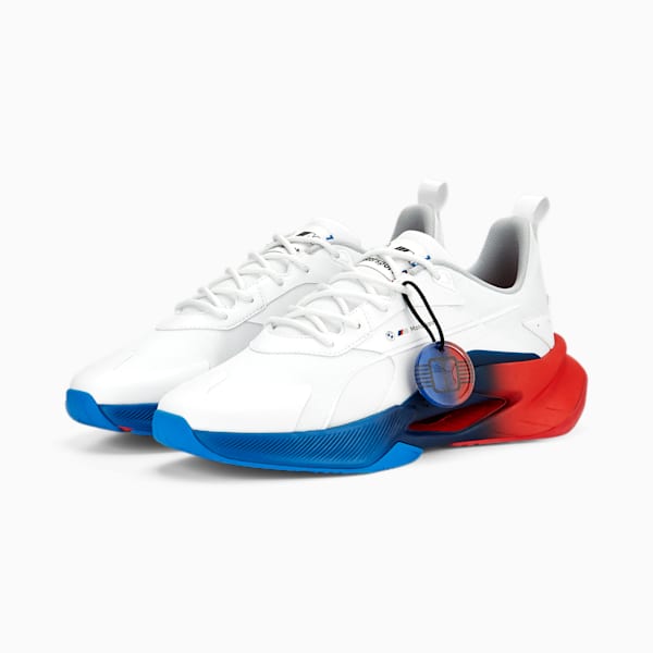 BMW M Motorsport LGND Renegade RT Unisex Shoes, PUMA White-Pro Blue-Pop Red, extralarge-IND
