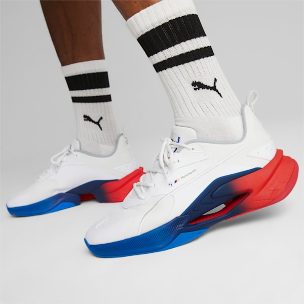 BMW M Motorsport LGND Renegade RT Shoes, PUMA White-Pro Blue-Pop Red, extralarge-IND