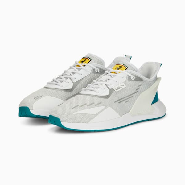 Scuderia Ferrari IONSpeed 2 Unisex Sneakers, PUMA White-Green Lagoon, extralarge-IND