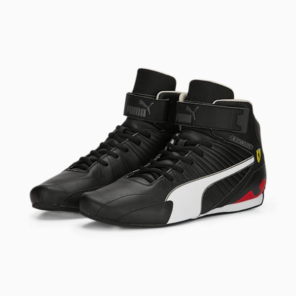 Scuderia Ferrari Kart Cat RL Mid Unisex Sneakers, PUMA Black-PUMA White-Rosso Corsa, extralarge-IND