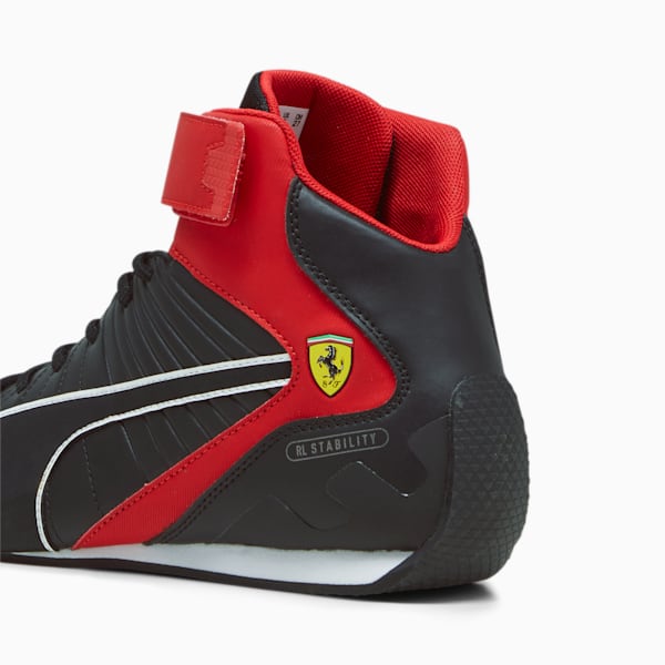 Scuderia Ferrari Kart Cat RL Mid Unisex Sneakers, PUMA Black-Rosso Corsa, extralarge-IND