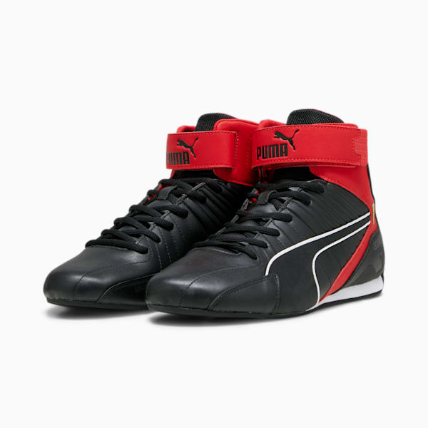 Scuderia Ferrari Kart Cat RL Mid Unisex Sneakers, PUMA Black-Rosso Corsa, extralarge-IND