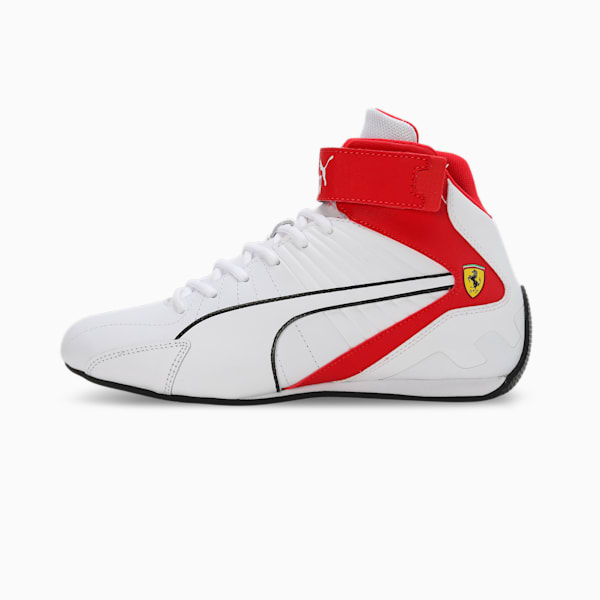 Scuderia Ferrari Kart Cat RL Mid Unisex Sneakers, PUMA White-Rosso Corsa, extralarge-IND