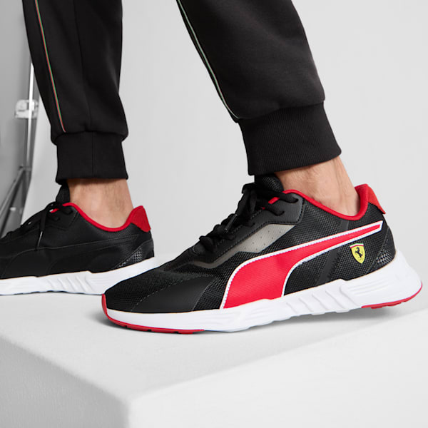 Chaussures de sport motorisé Scuderia Ferrari Tiburion Motorsport, homme, PUMA Black-Rosso Corsa-Puma Aged Silver, extralarge