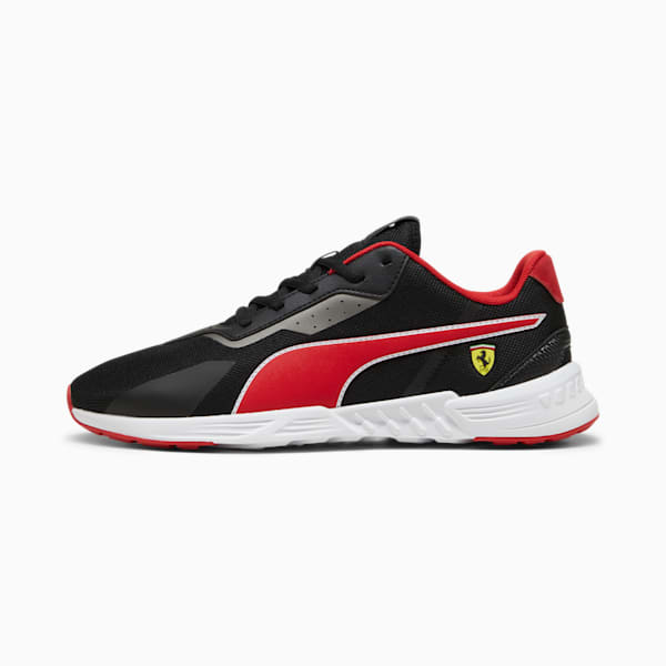 Chaussures de sport motorisé Scuderia Ferrari Tiburion Motorsport, homme, PUMA Black-Rosso Corsa-Puma Aged Silver, extralarge