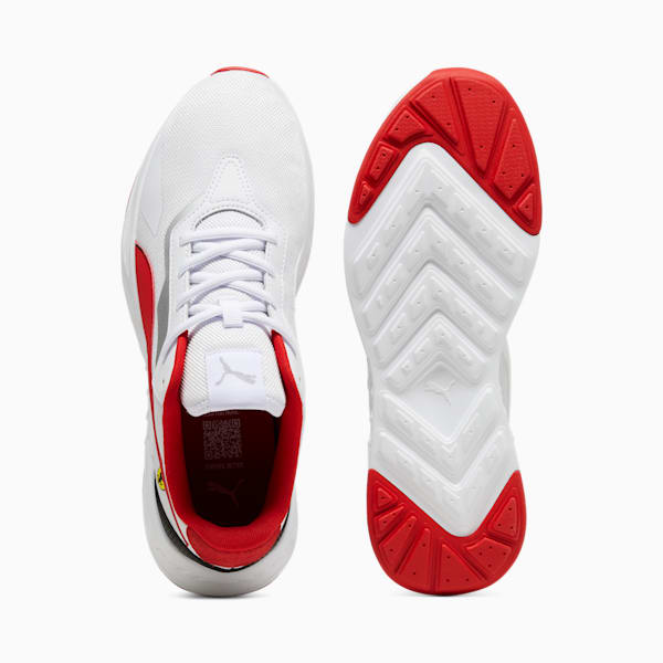 Tenis casuales Scuderia Ferrari Tiburion Motorsport para hombre, PUMA White-Rosso Corsa-PUMA Black, extralarge