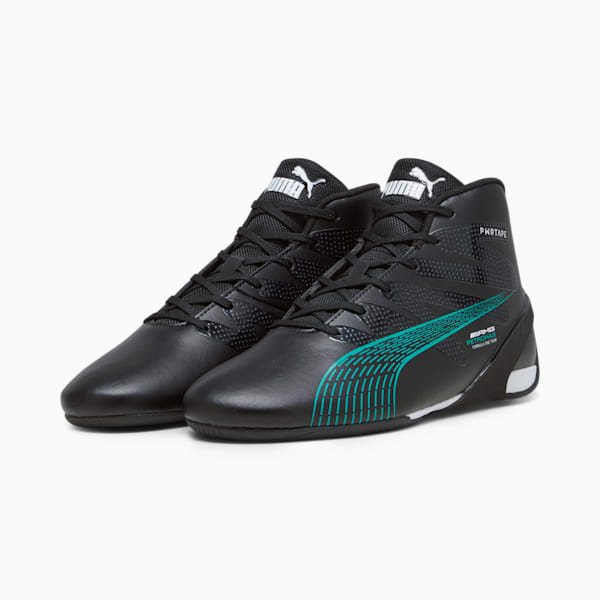 Tenis para conducir Mercedes-AMG Petronas Motorsport Carbon Cat Mid, PUMA Black-Spectra Green, extralarge