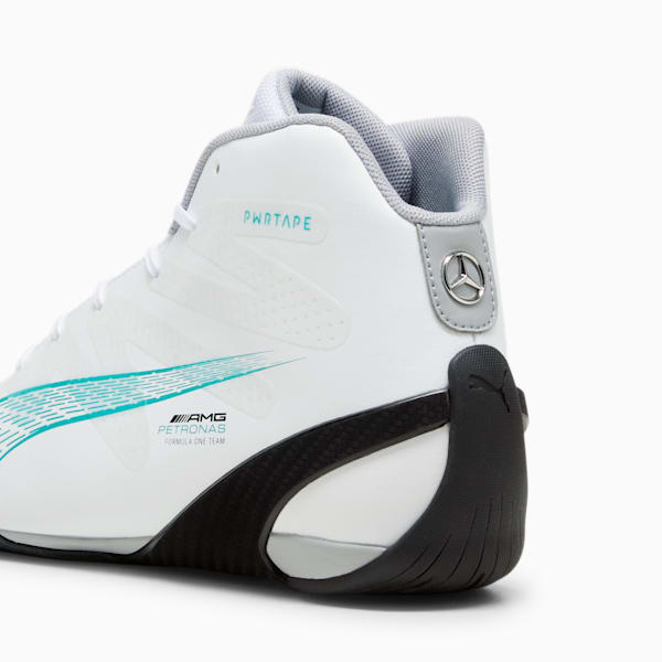 Mercedes AMG-Petronas F1® Motorsport Carbon Cat Mid Men's Driving Shoes, PUMA White-Sheen Green, extralarge