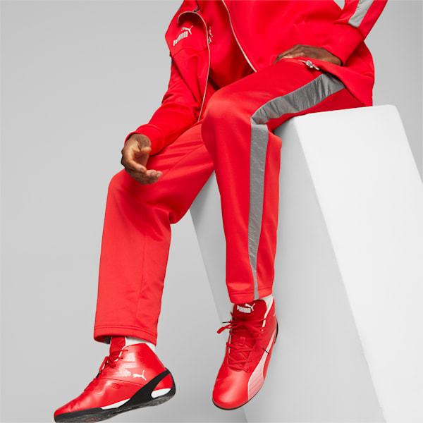Scuderia Ferrari Carbon Cat Mid Driving Shoes, Rosso Corsa-PUMA White-PUMA Black