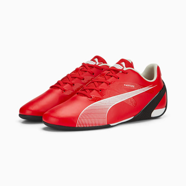 Scuderia Ferrari Carbon Cat Men's Driving Shoes, Rosso Corsa-PUMA White-PUMA Black, extralarge