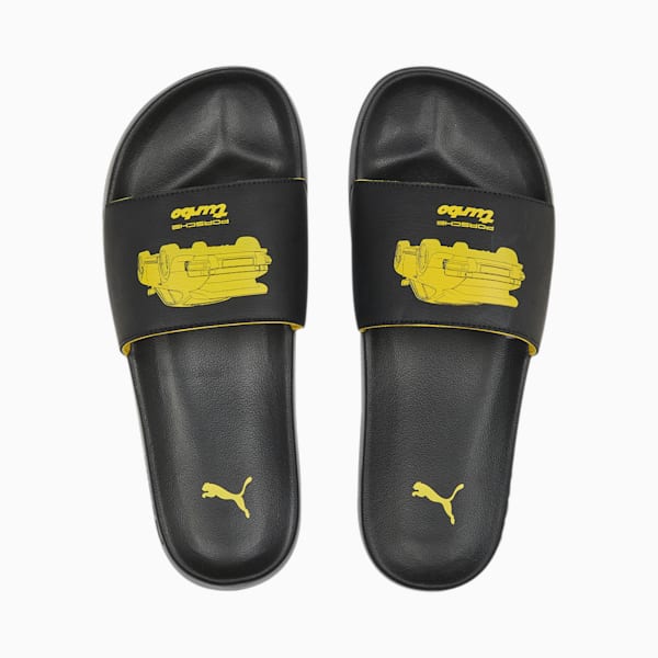 Porsche Legacy Leadcat 2.0 Unisex Slides, PUMA Black-Lemon Chrome, extralarge-IND