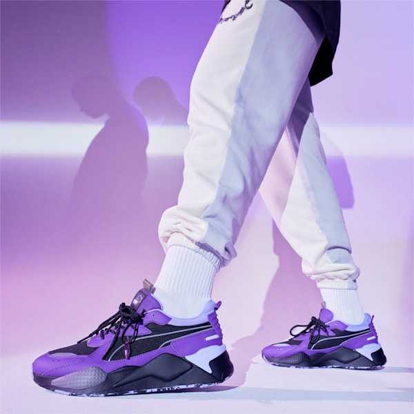 PUMA x FINAL FANTASY XIV RS-X Esports Sneakers, Purple Charcoal-PUMA Black-Electric Orchid, extralarge