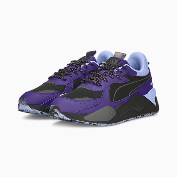 PUMA x FINAL FANTASY XIV RS-X Esports Sneakers, Purple Charcoal-PUMA Black-Electric Orchid, extralarge