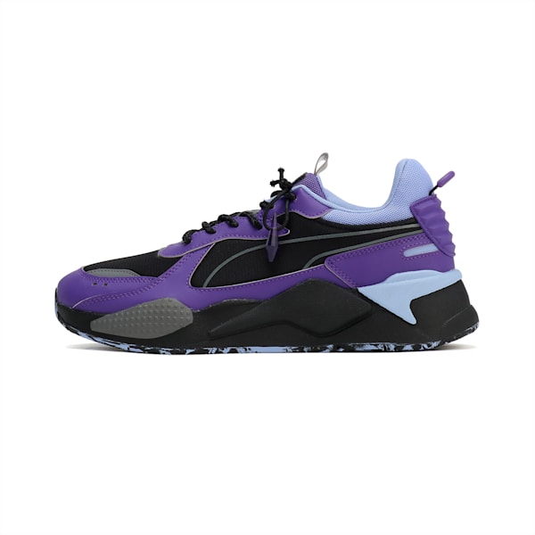 ユニセックス PUMA x FINAL FANTASY XIV RS-X スニーカー, Purple Charcoal-PUMA Black-Electric Orchid, extralarge-JPN