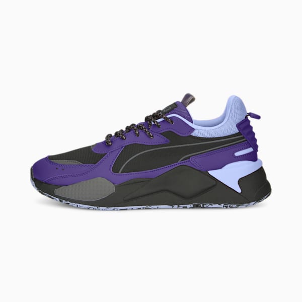 PUMA x FINAL FANTASY XIV RS-X Esports Sneakers, Purple Charcoal-PUMA Black-Electric Orchid, extralarge