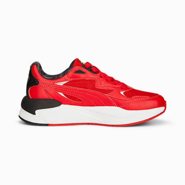 Scuderia Ferrari X-Ray Speed Jr SOFTFOAM+ Motorsport Big Kids' Sneakers, Rosso Corsa-PUMA Black, extralarge