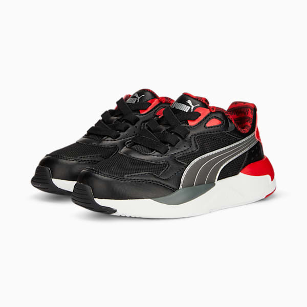 Scuderia Ferrari X-Ray Speed SOFTFOAM+ Motorsport Little Kids' Sneakers, PUMA Black-Rosso Corsa, extralarge