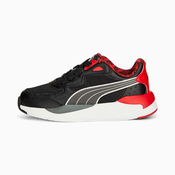 Zapatos deportivos Scuderia Ferrari X-Ray Speed SOFTFOAM+ Motorsport para niños, PUMA Black-Rosso Corsa, extralarge