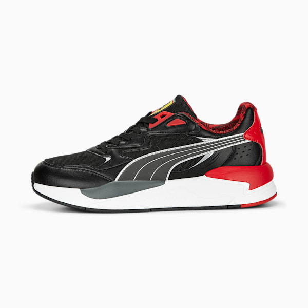 Chaussures de sports motorisés Scuderia Ferrari X-Ray Speed, PUMA Black-Rosso Corsa, extralarge