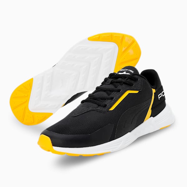 Porsche Legacy Tiburion Logo Unisex Sneakers, PUMA Black-PUMA Black, extralarge-IND