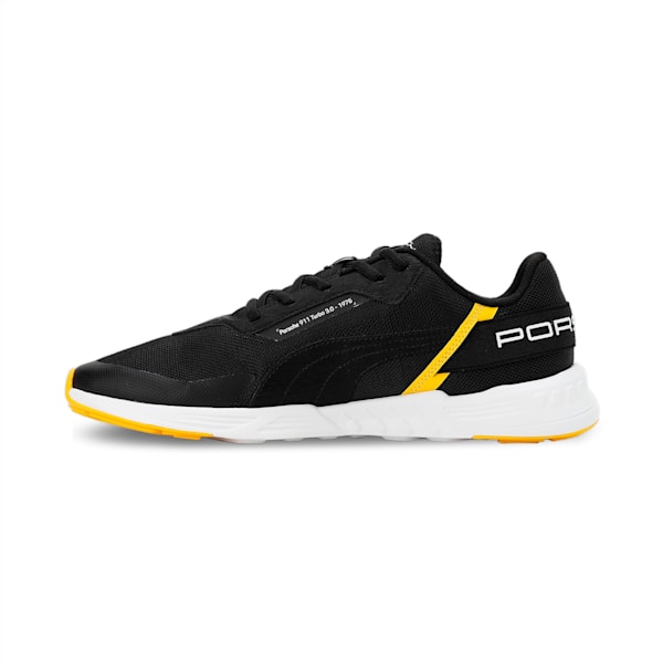 Porsche Legacy Tiburion Logo Unisex Sneakers, PUMA Black-PUMA Black, extralarge-IND