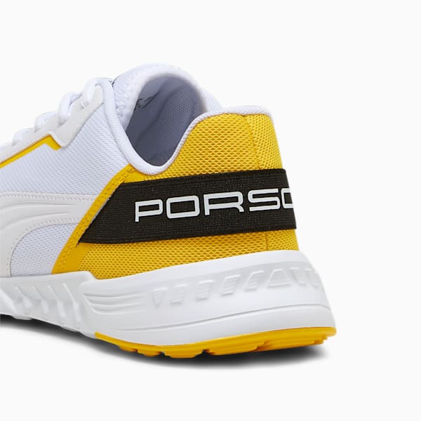 Porsche Legacy Tiburion Logo Unisex Sneakers, PUMA White-Lemon Chrome, extralarge-IND