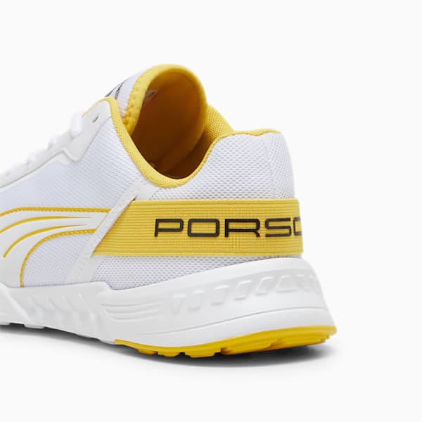 Porsche Legacy Tiburion Logo Motorsport Men's Sneakers, PUMA White-Sport Yellow, extralarge