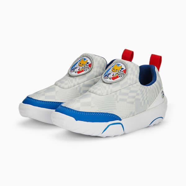 BMW M Motorsport Bao Kart Kids' Sneakers, PUMA White-Pro Blue-Pop Red