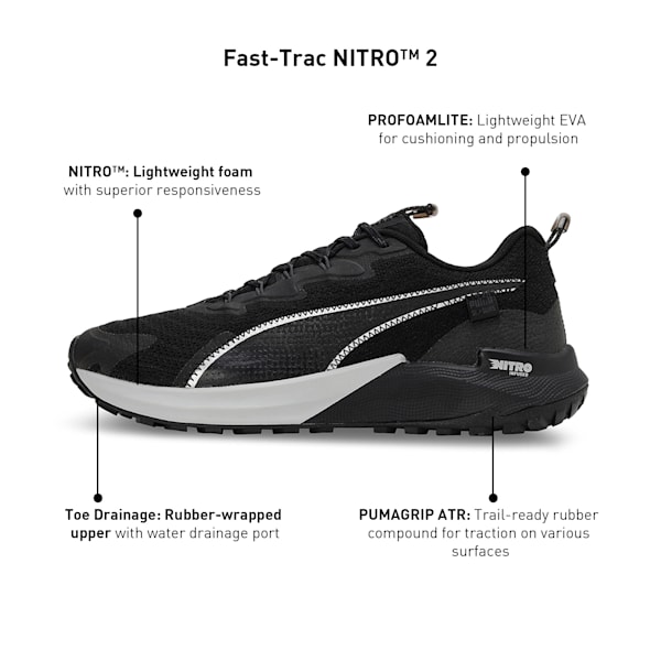 Fast-Trac NITRO™ 2 Men's Running Shoes, PUMA Black-Dark Coal, extralarge-IND