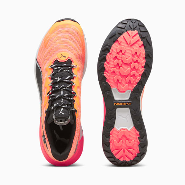 Tenis para carrera de montaña Fast-Trac NITRO 2 para hombre, Neon Sun-Clementine-PUMA Black, extralarge