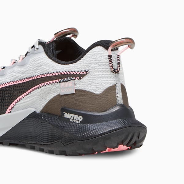 Tenis de carrera de montaña para mujer Fast-Trac NITRO 2, Ash Gray-PUMA Black-Koral Ice, extralarge