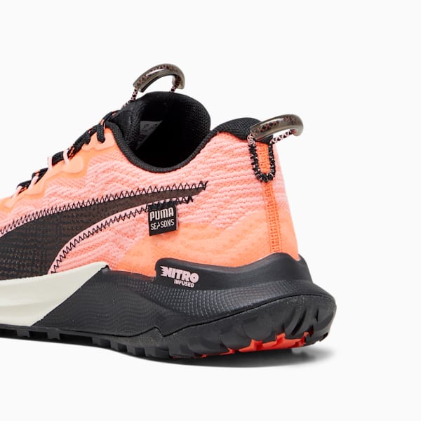 Tenis de carrera de montaña para mujer Fast-Trac NITRO 2, Neon Sun-Alpine Snow-PUMA Black, extralarge