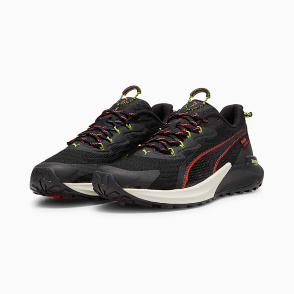 Souliers de course en sentier Fast-Trac NITRO 2 Femme, PUMA Black-Active Red-Lime Pow, extralarge