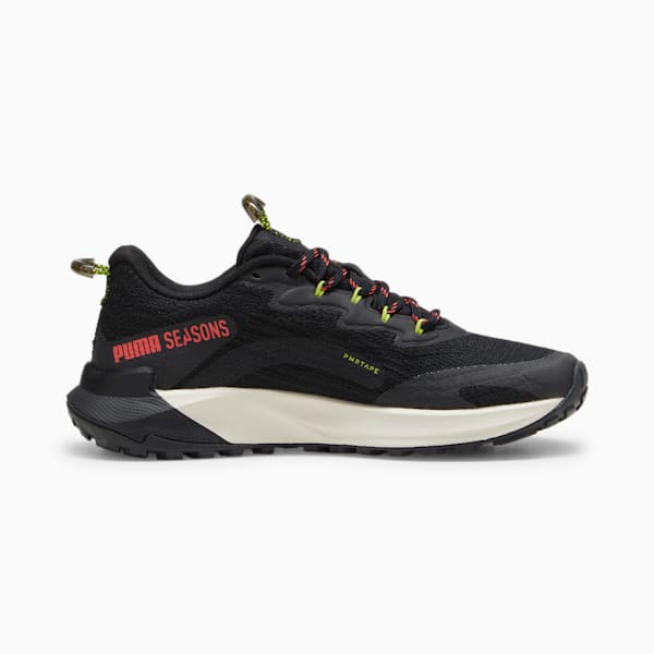 Tenis de carrera de montaña para mujer Fast-Trac NITRO 2, PUMA Black-Active Red-Lime Pow, extralarge