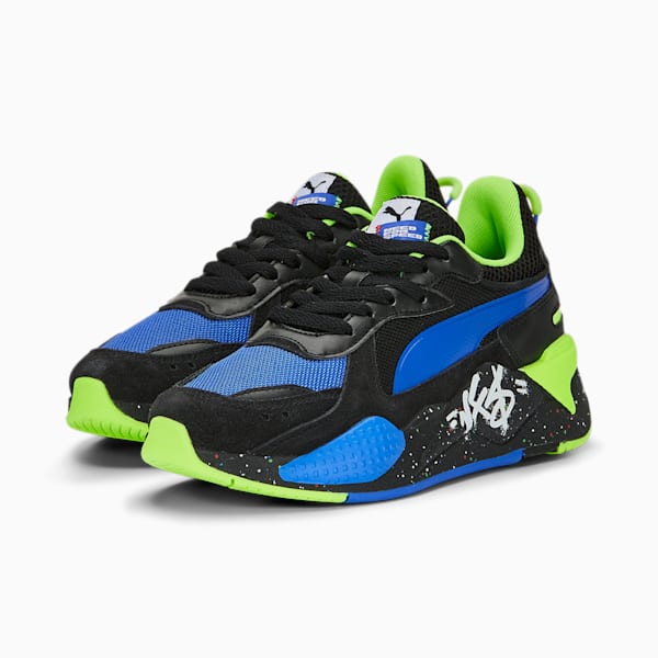 PUMA x NEED FOR SPEED RS-X Big Kids' Sneakers, PUMA Black-Royal Sapphire, extralarge