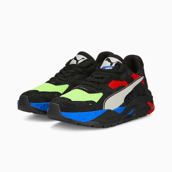 PUMA x NFS RS-Track Unisex Sneakers, PUMA Black-PUMA White-Fizzy Apple, extralarge-IND