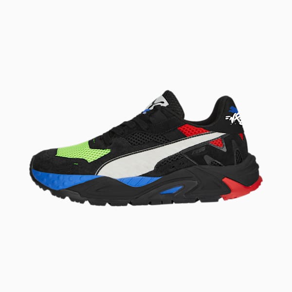 PUMA x NFS RS-Track Unisex Sneakers, PUMA Black-PUMA White-Fizzy Apple, extralarge-IND