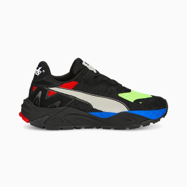 PUMA x NFS RS-Track Unisex Sneakers, PUMA Black-PUMA White-Fizzy Apple, extralarge-IND