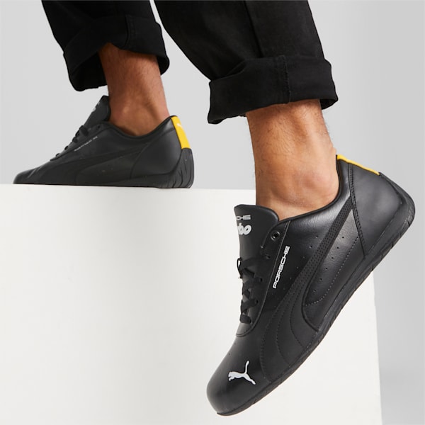 Porsche Legacy Neo Cat Unisex Sneakers, PUMA Black-Lemon Chrome, extralarge-IND