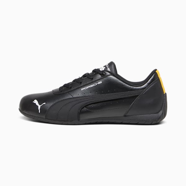 Porsche Legacy Neo Cat Unisex Sneakers, PUMA Black-Lemon Chrome, extralarge-IND