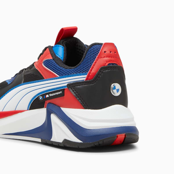 BMW M Motorsport RS-Puls Women's Sneakers, PUMA Black-Cool Cobalt-Pop Red, extralarge