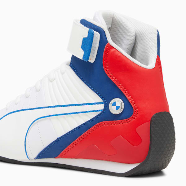 BMW M Motorsport Kart Cat Mid Youth Sneakers, PUMA White-Pop Red, extralarge-IND