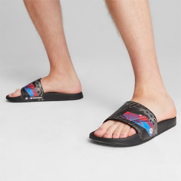 BMW M Motorsport Leadcat 2.0 Graphic Unisex Slides, PUMA Black, extralarge-IND