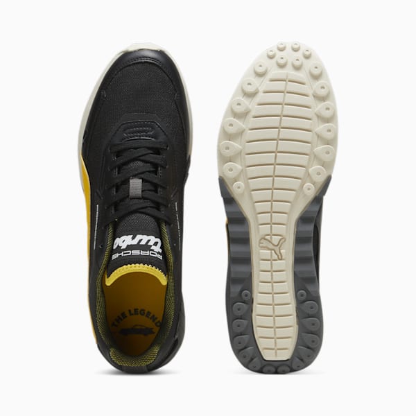 Porsche Legacy SPEEDFUSION Men's Driving Shoes, PUMA Black-Sport Yellow, extralarge