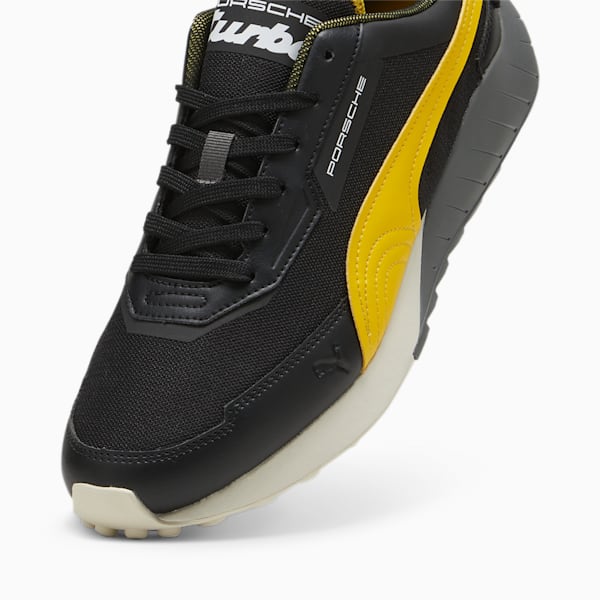 Porsche Legacy SPEEDFUSION Men's Driving Shoes, PUMA Black-Sport Yellow, extralarge