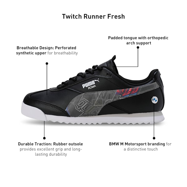 BMW M Motorsport Roma Via Unisex Sneakers, PUMA Black, extralarge-IND