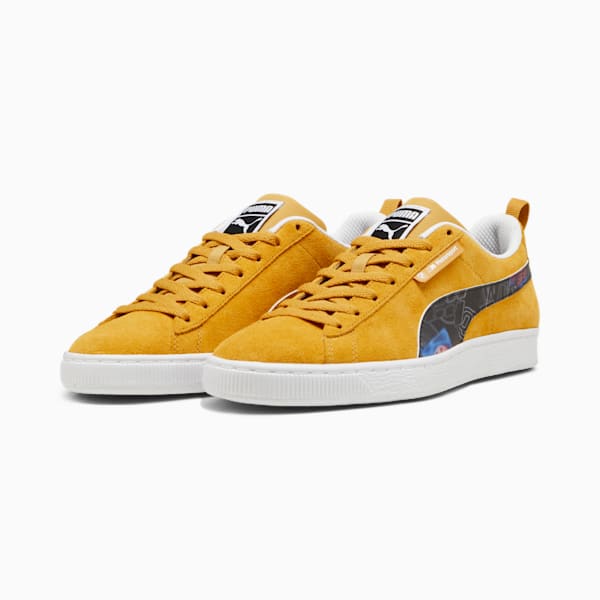 BWW M Motorsport Men's Suede Sneakers, Amber-PUMA Black-Puma White, extralarge