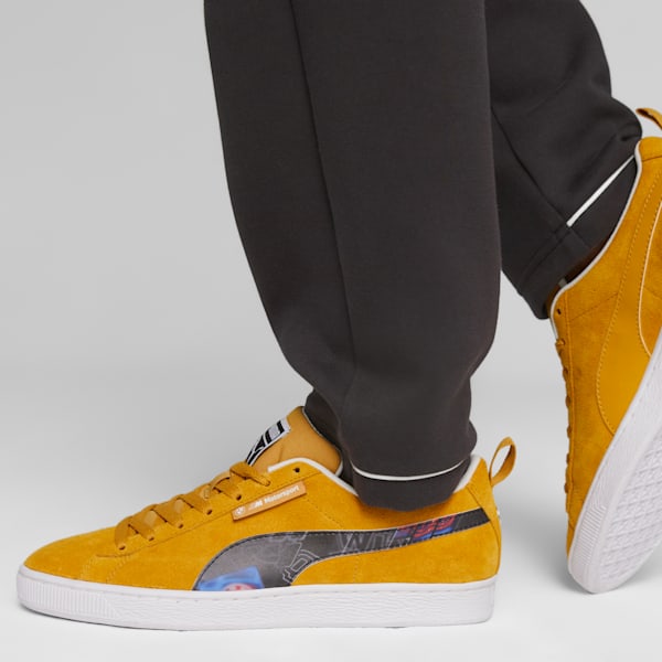 BWW M Motorsport Men's Suede Sneakers, Amber-PUMA Black-Puma White, extralarge