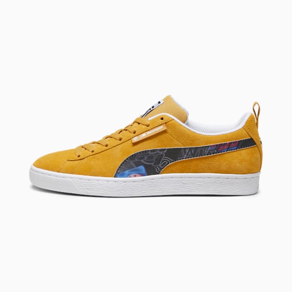 BWW M Motorsport Men's Suede Sneakers, Amber-PUMA Black-Puma White, extralarge