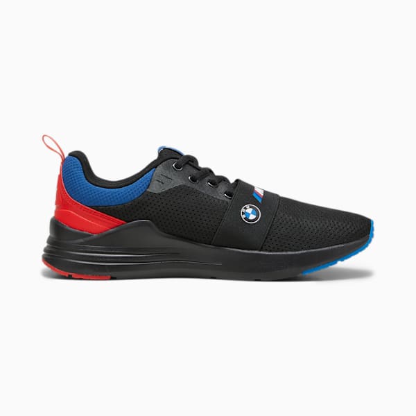 BMW M Motorsport Wired Run Unisex Driving Shoes, PUMA Black-Pop Red, extralarge-IND